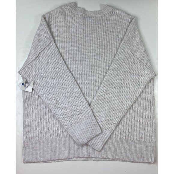 Arizona Jean Co. Womens White Waffle Knit Crewneck Long Sleeve Sweater Size XXL - Picture 1 of 4